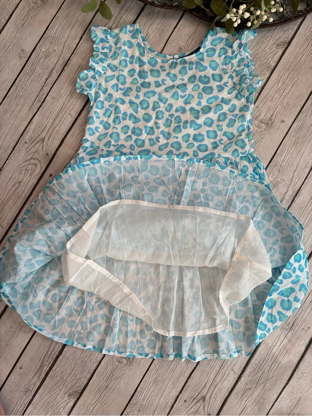 Tuk Tuk Leopard Sapphire Tier Dress